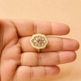 Waverly Pink Moissanite Adjustable Ring - ECLAT INDIAN JEWELSRing JewelleryPink