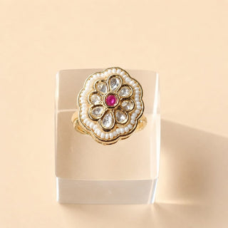 Waverly Pink Moissanite Adjustable Ring - ECLAT INDIAN JEWELSRing JewelleryPink