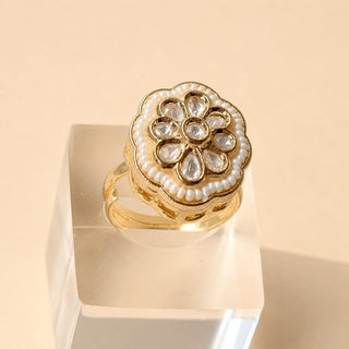 Waverly White Moissanite Adjustable Ring - ECLAT INDIAN JEWELSRing JewelleryWhite
