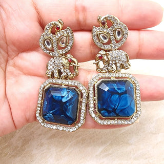 Zahra Blue Earrings - ECLAT INDIAN JEWELSEarringsBlue