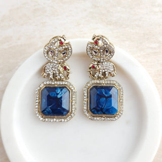 Zahra Blue Earrings - ECLAT INDIAN JEWELSEarringsBlue