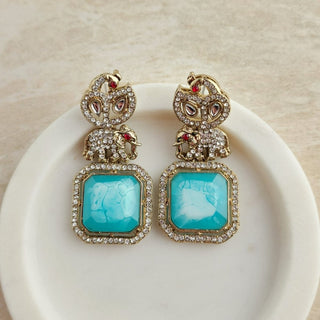 Zahra Light Blue Earrings - ECLAT INDIAN JEWELSEarringsBlue