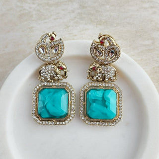 Zahra Marine Blue Earrings - ECLAT INDIAN JEWELSEarringsBlue