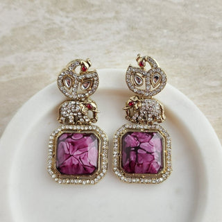 Zahra Purple Earrings - ECLAT INDIAN JEWELSEarringsPurple