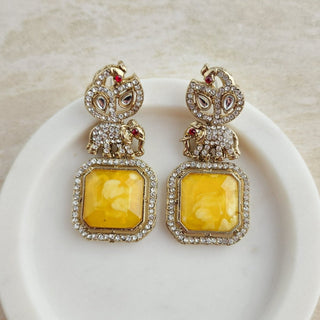 Zahra Yellow Earrings - ECLAT INDIAN JEWELSEarringsYellow