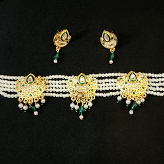 Zuri Green Choker Set - ECLAT INDIAN JEWELSNecklace SetsGreen